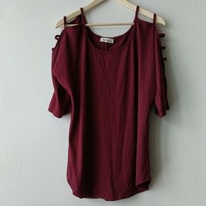 Cage shoulder tee